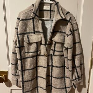 Z Supply Black and Cream Checkered Jacket